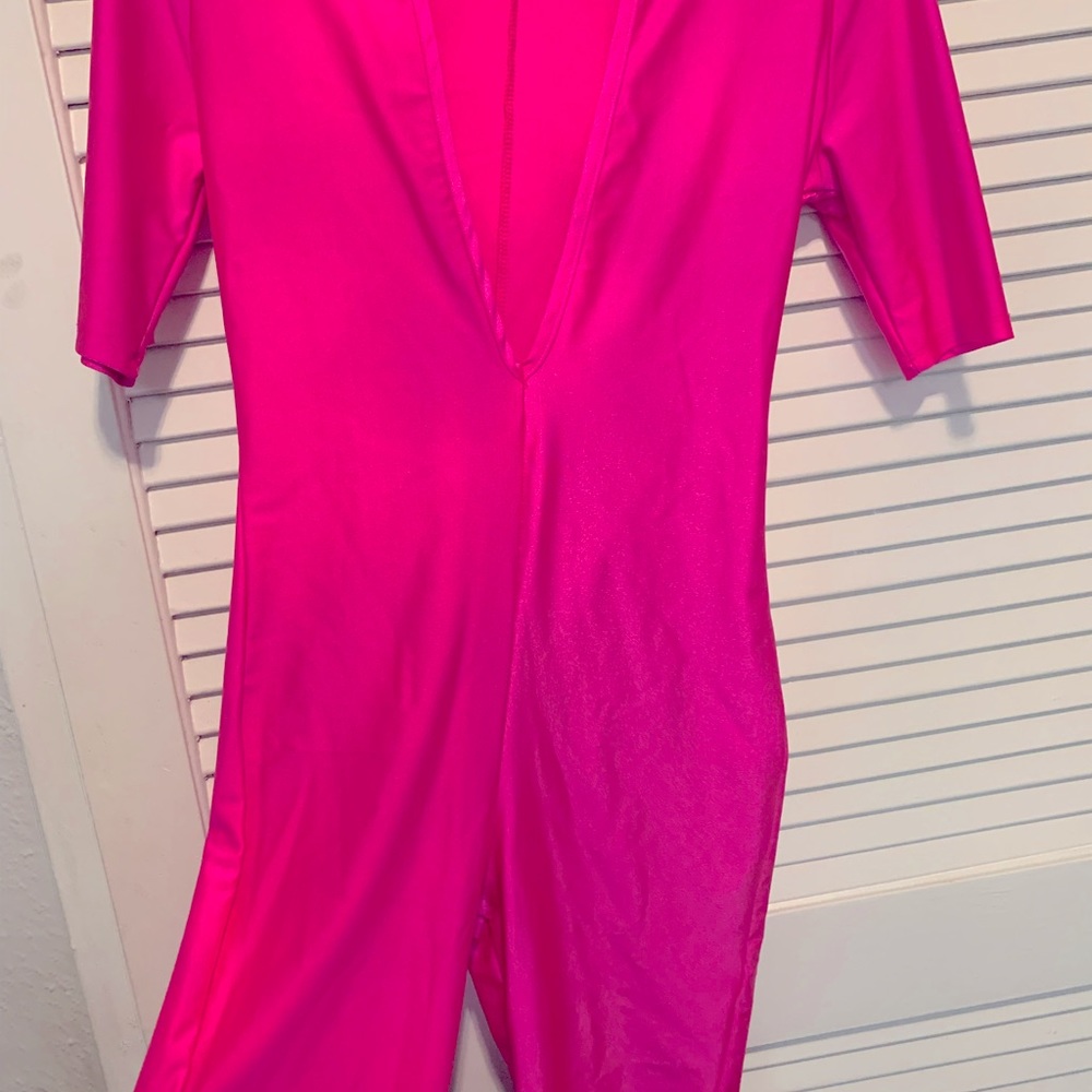 Hot Pink Spandex Romper